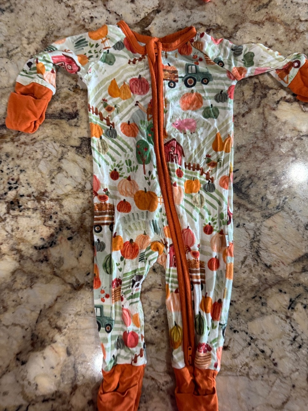 Little Sleepies Newborn Convertable Pumpkin Footie